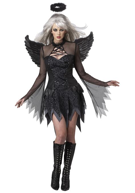 sexy angel halloween costumes|Womens Sexy Fallen Angel Costume Dress